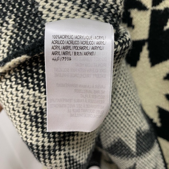 FARM Rio Black and Cream Mock-Neck A-Line Midi Sweater Dress - Picture 7 of 8